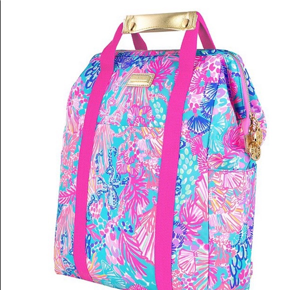 NWT/ NIP Lilly Pulitzer Multi Splendor in the Sand picnic Backpack Cooler - Picture 1 of 5